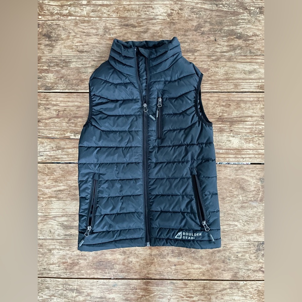 Kids S Black Boulder Gear Vest